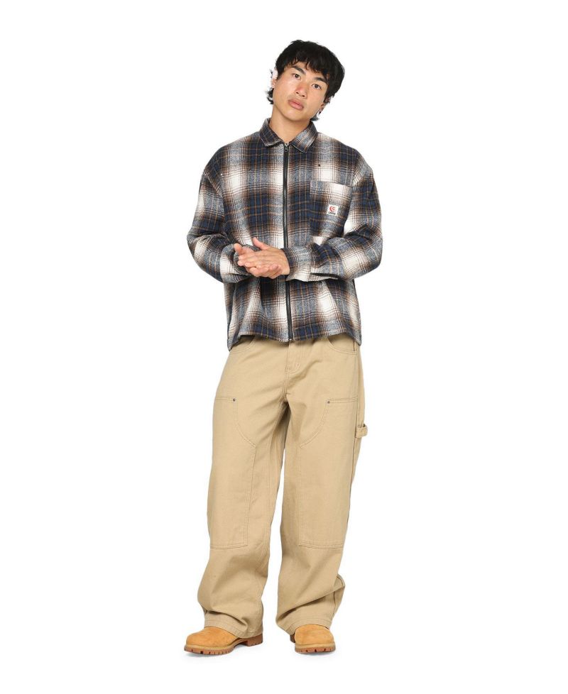 Men's Ombre Zip Up Long Sleeve Shirt