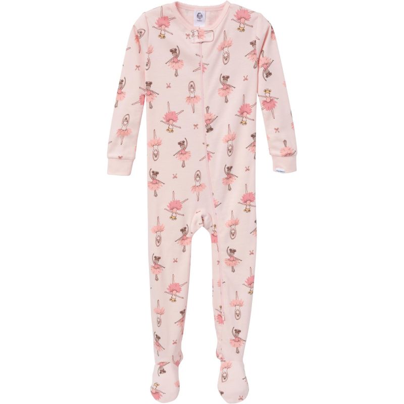 Baby Girls' Snug Fit Footed Pajamas, 4-Pack, Dog