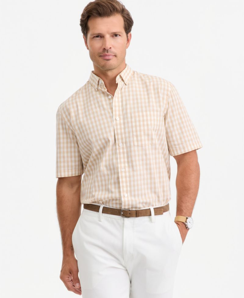 Men's Hemmy Plaid Poplin Short-Sleeve Shirt