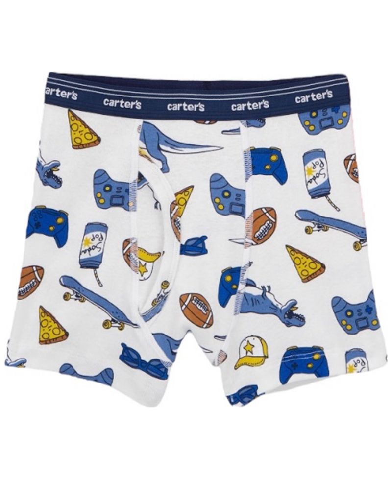 Toddler Boys' Printed Boxer Briefs, 5-Pack Set