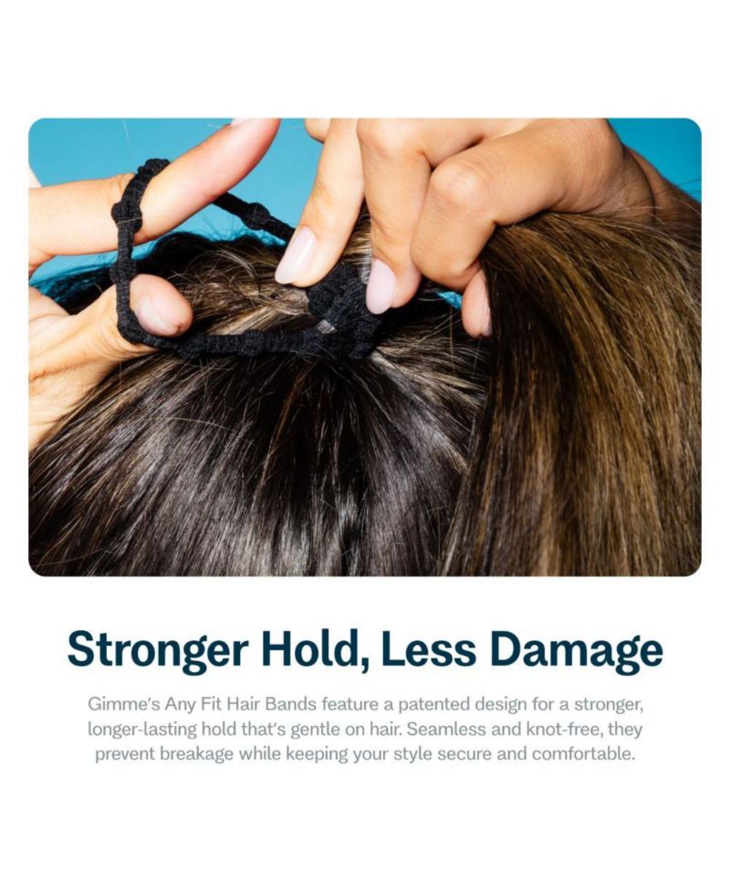Spring Back Hair Bands - No-Snag Elastic Bands for Medium Hair - Gentle Ponytail Holders - 12 Pack