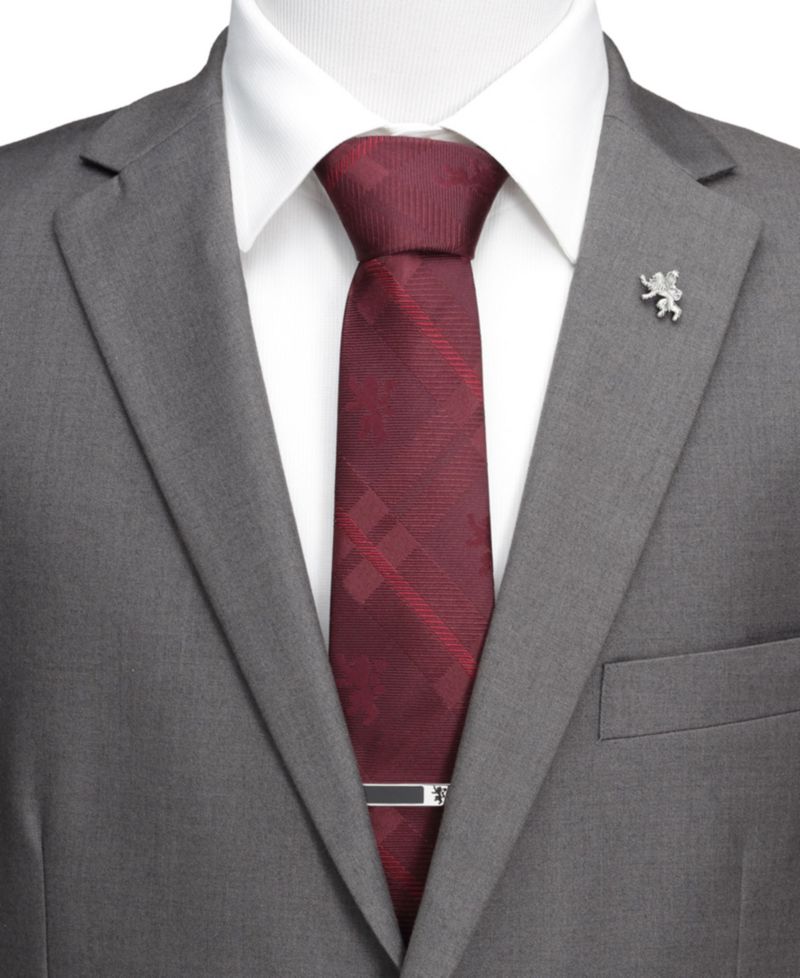 Men's Lannister Lion Plaid Tie