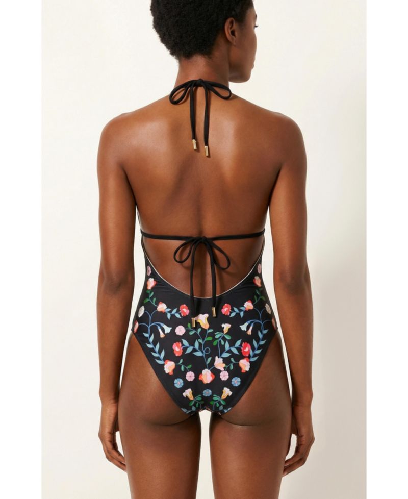 Women's Noir Bloom Reversible One Piece Swimsuit