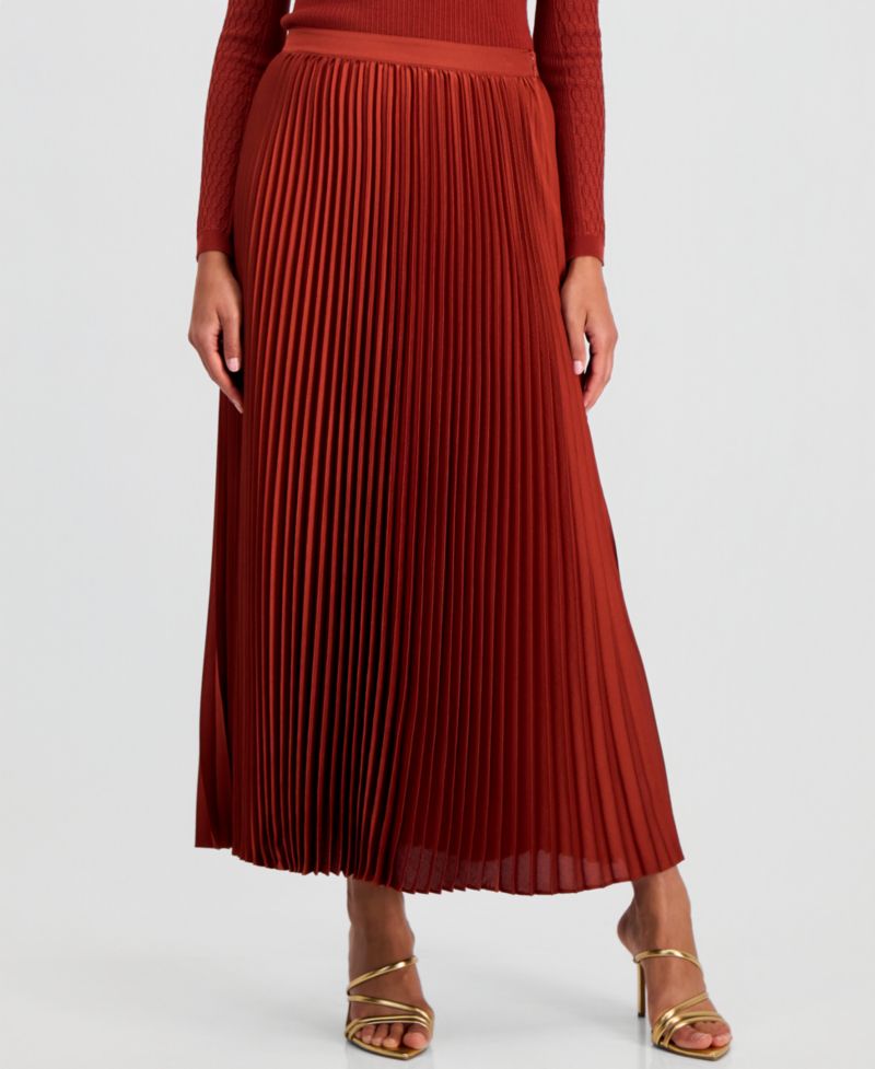 Women's Rowyn High-Waisted Pleated Midi Skirt