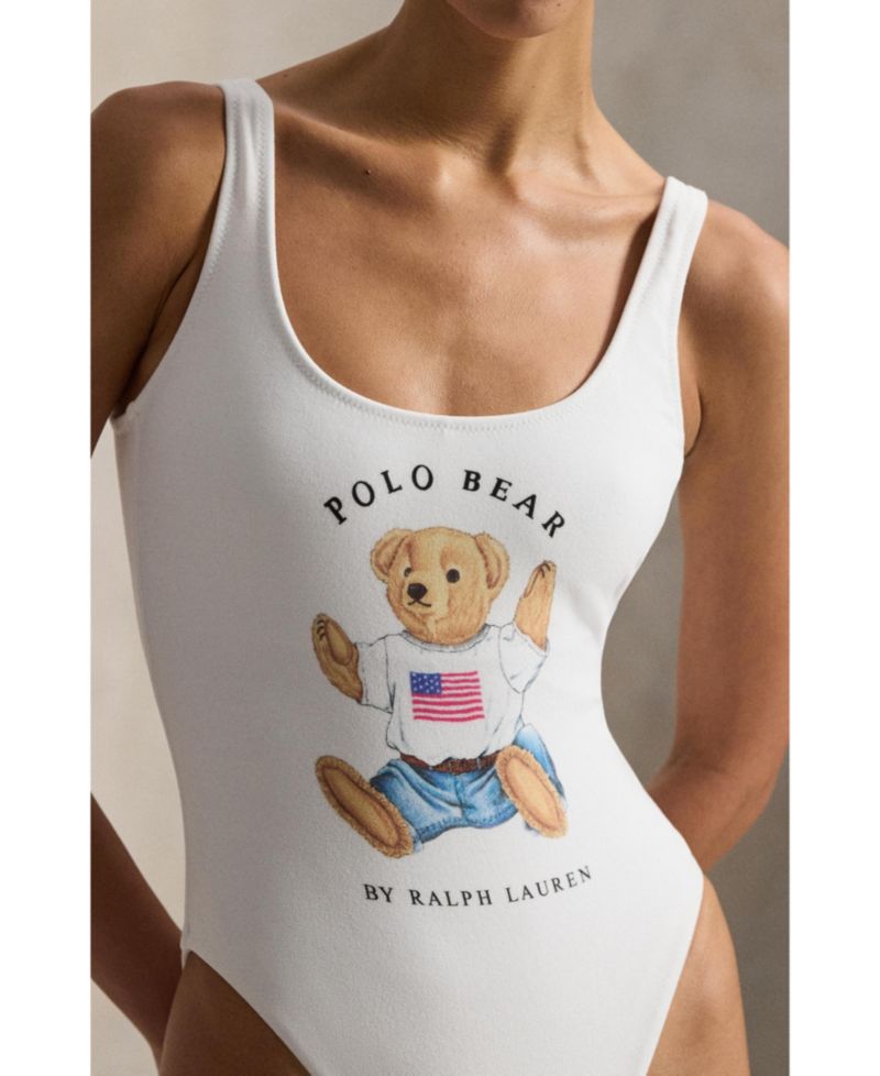 Women's Polo Bear Tank One-Piece Swimsuit