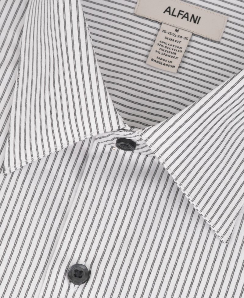 Men's Slim-Fit Stripe Dress Shirt