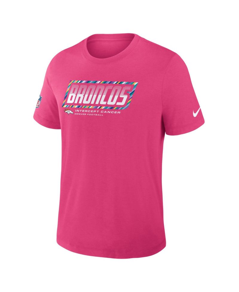 Men's Pink Denver Broncos 2026 NFL Cruical Catch Sideline Dri-Fit T-Shirt