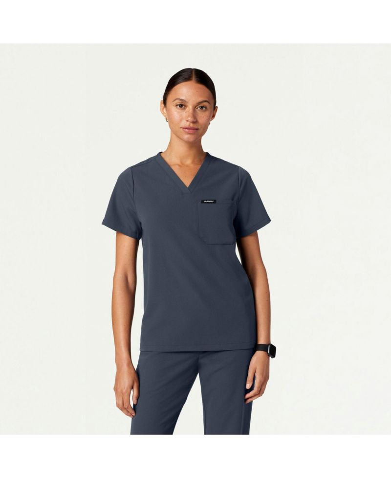 Women's Classic V-Neck Scrub Top with 1 Pocket