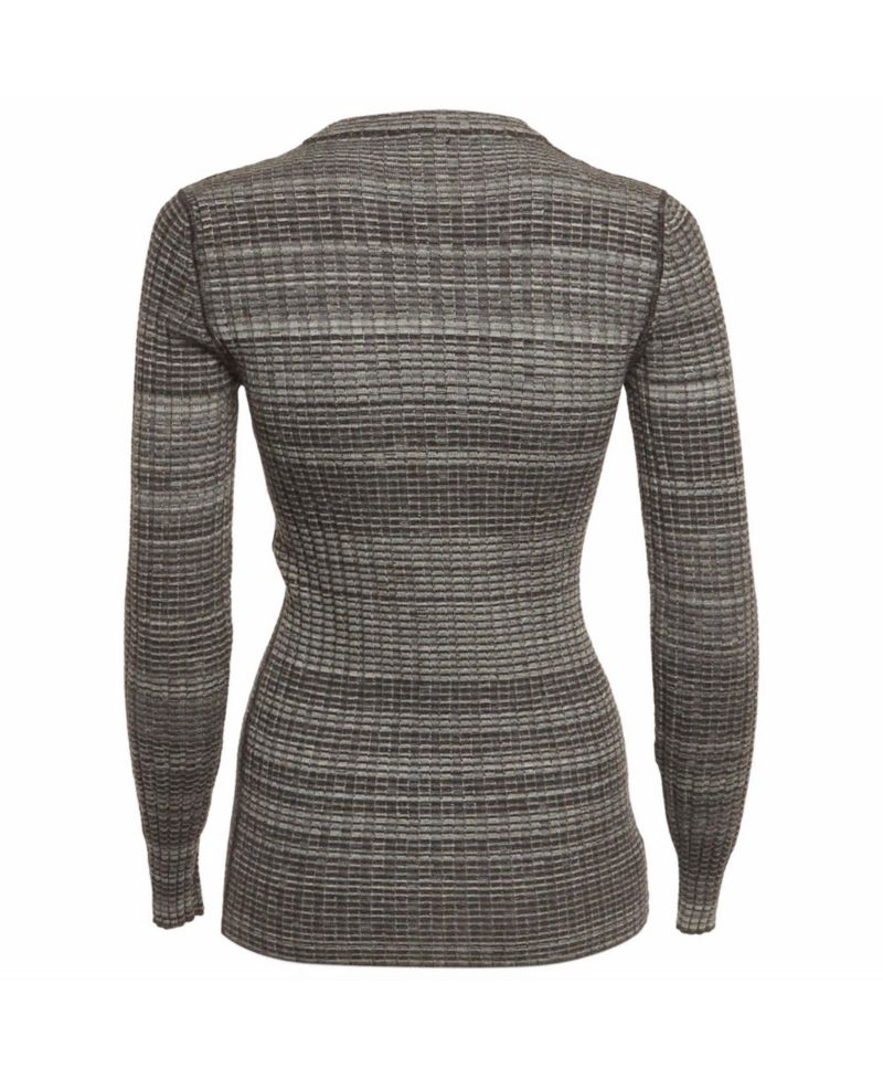 Women's Rib Knit Henley Neck Jumper
