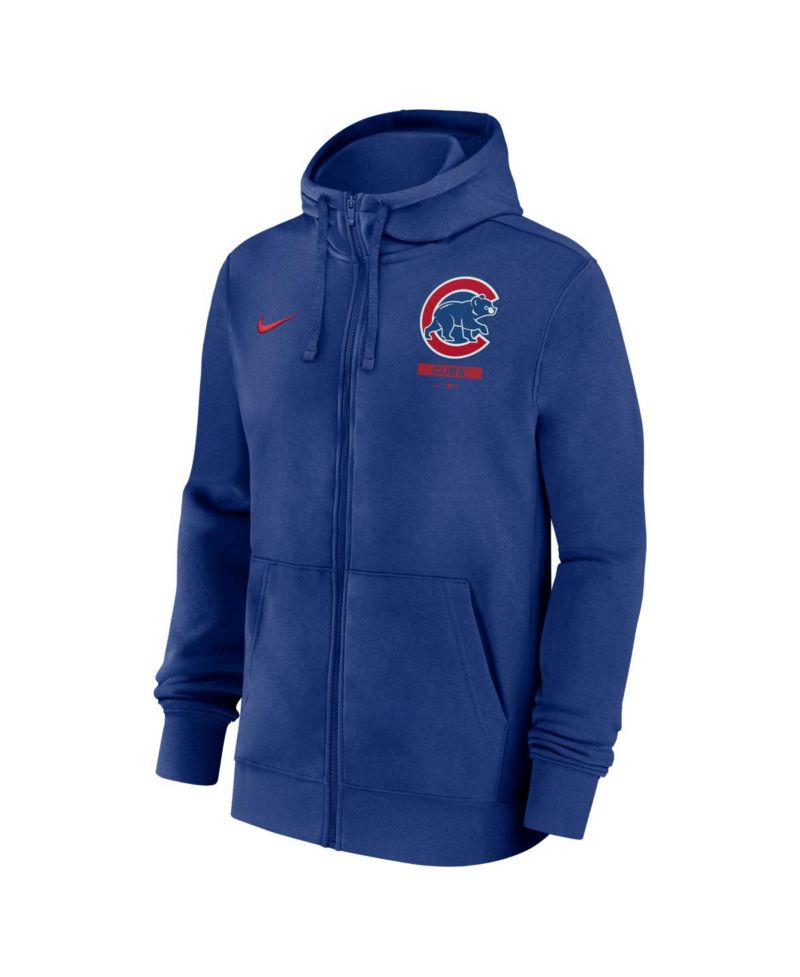 Men's Royal Chicago Cubs Primetime Lockup Full-Zip Hoodie