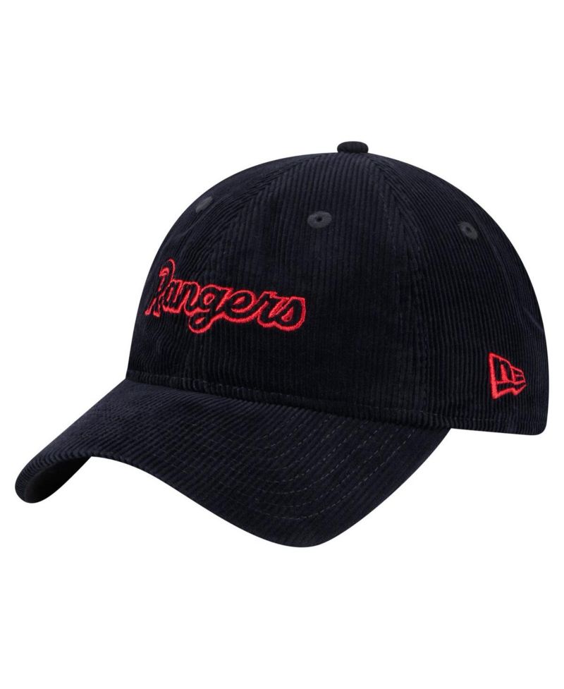 Women's Dark Blue Texas Rangers Corduroy 9TWENTY Adjustable Hat