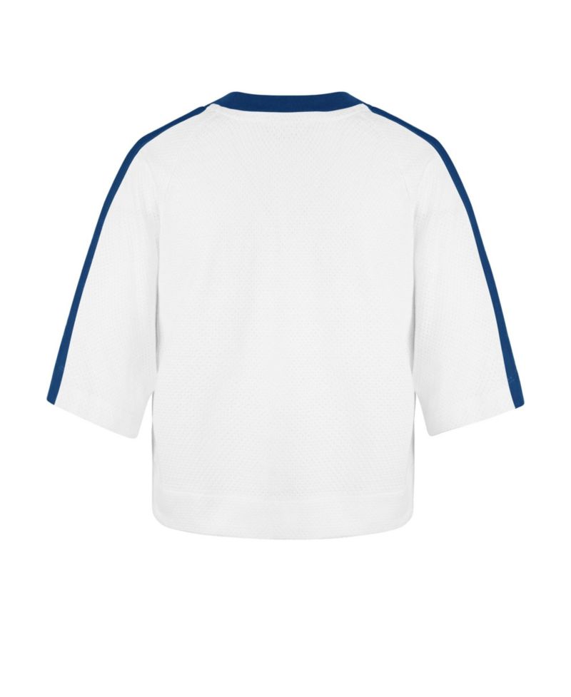 47 Brand Women's '47 White Denver Broncos Big Overarch Drop Needle Raglan V-Neck T-Shirt