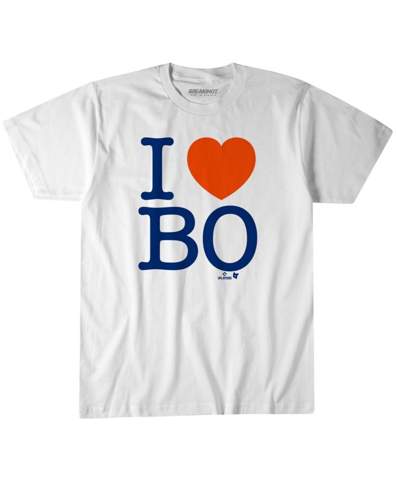 Men's and Women's Bo Bichette White New York Mets I Heart Bo T-Shirt