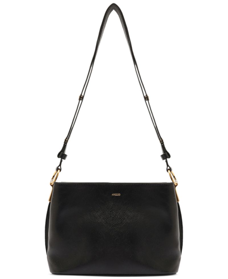 Daphne Small Gold-Tone Knot and Eyelets Crossbody Handbag