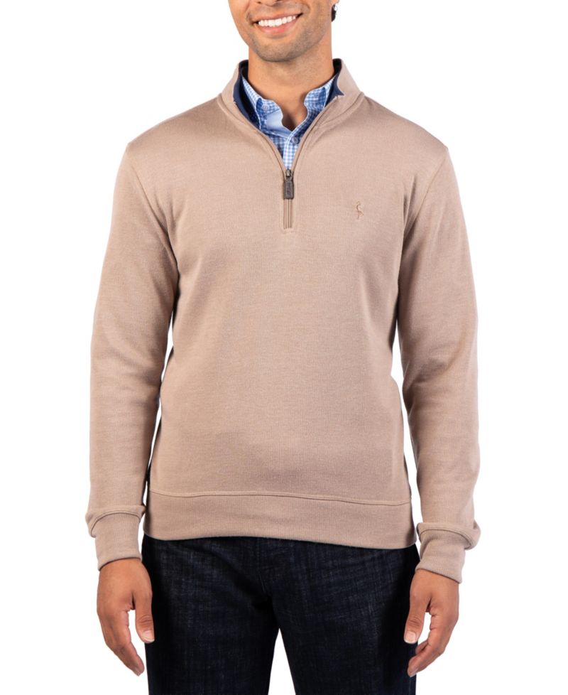 Men's French Rib Quarter Zip Sweater