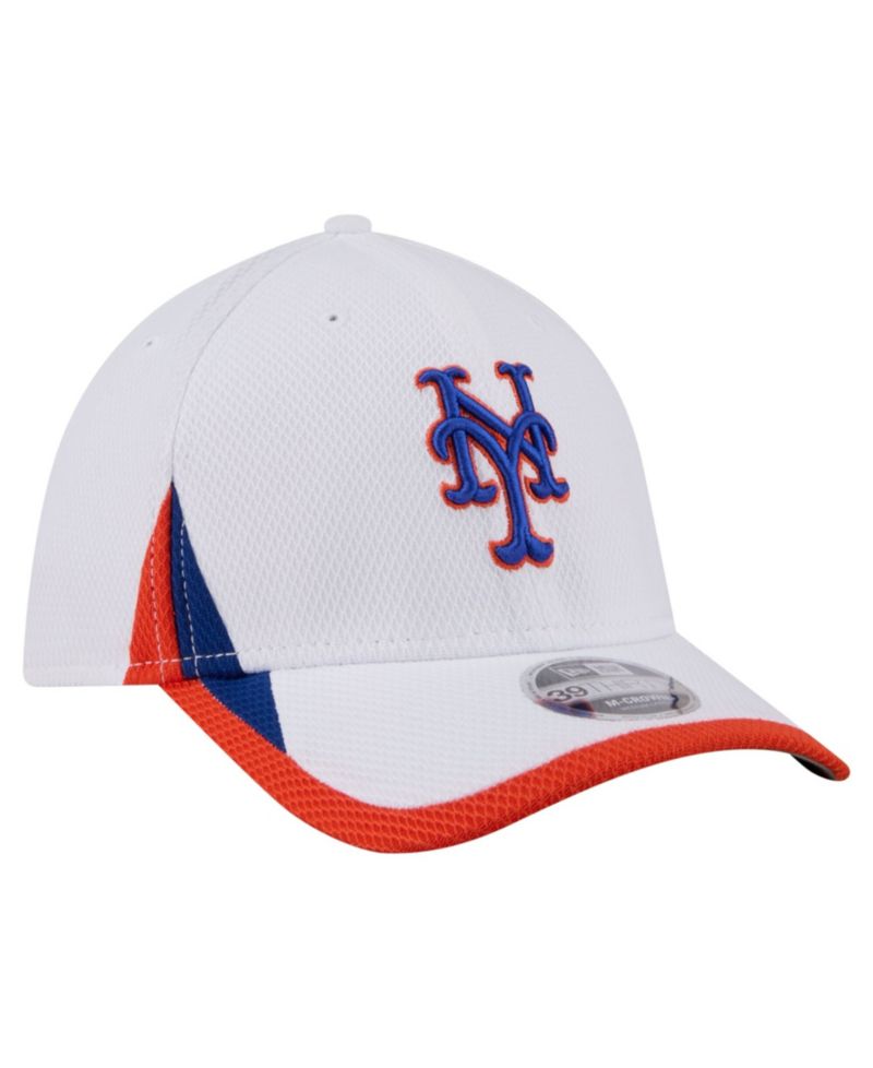 Men's White New York Mets Cut n Sew 39THIRTY Flex Hat