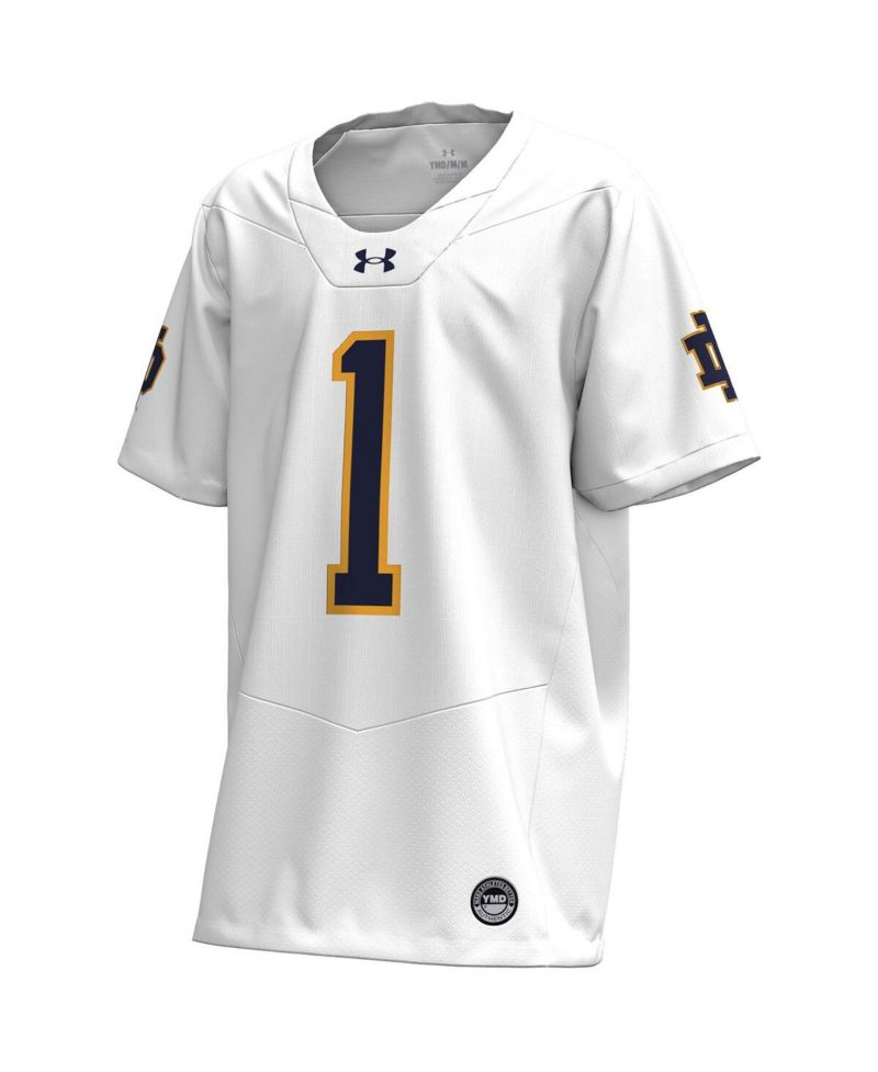 Big Boys and Girls White Notre Dame Fighting Irish Replica Football Jersey