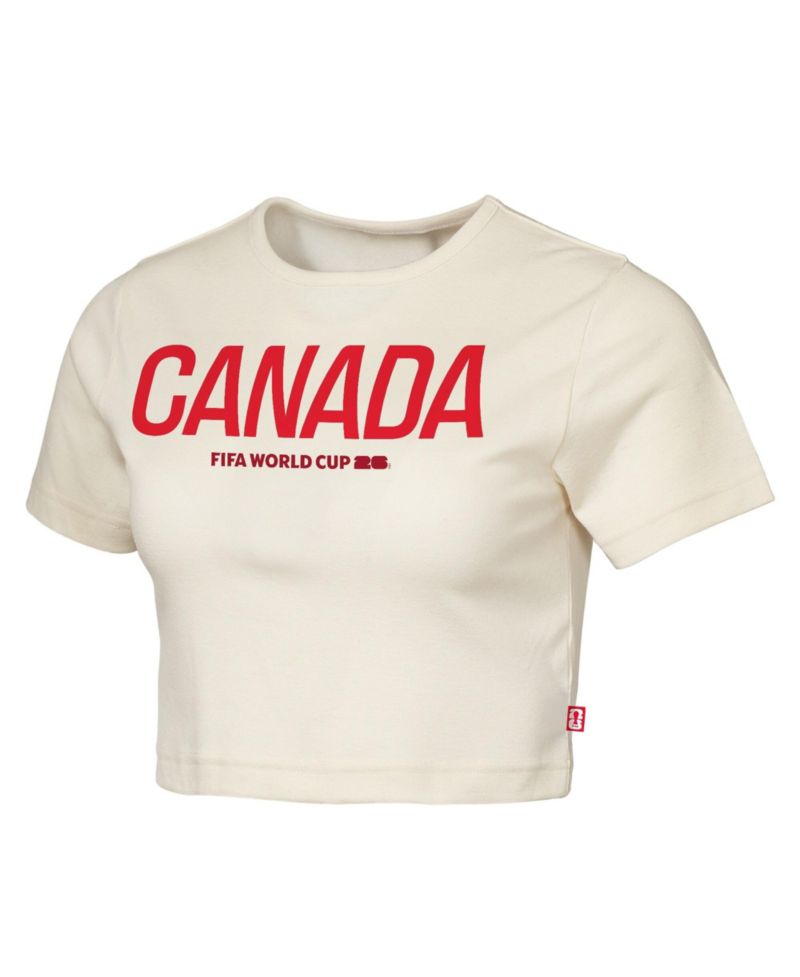 Women's Natural Canada FIFA World Cup 2026 Elote Squad Cropped T-Shirt