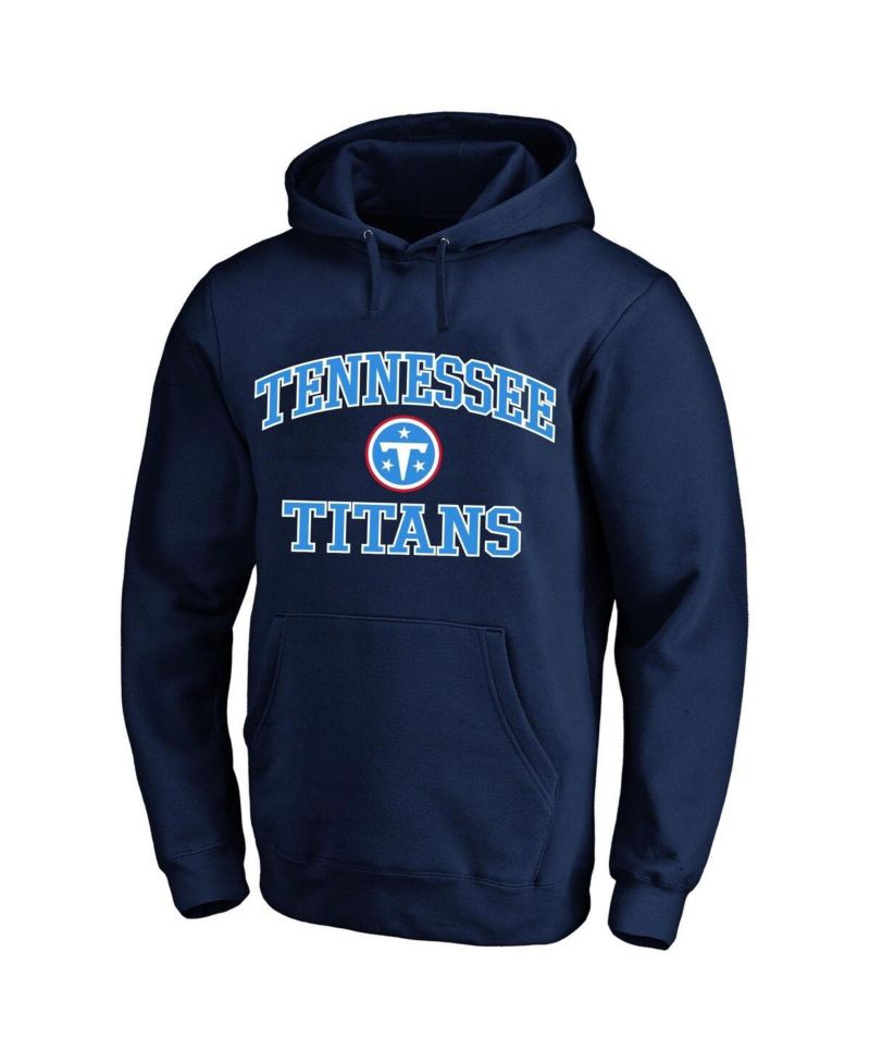 Men's Navy Tennessee Titans Big & Tall Heart & Soul Hoodie