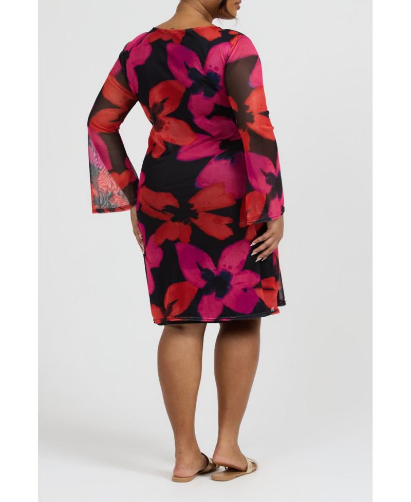 Women's Bold Floral Print Mini Dress