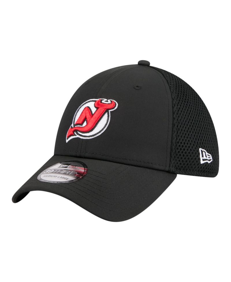 Men's Black New Jersey Devils Logo 39THIRTY Flex Hat