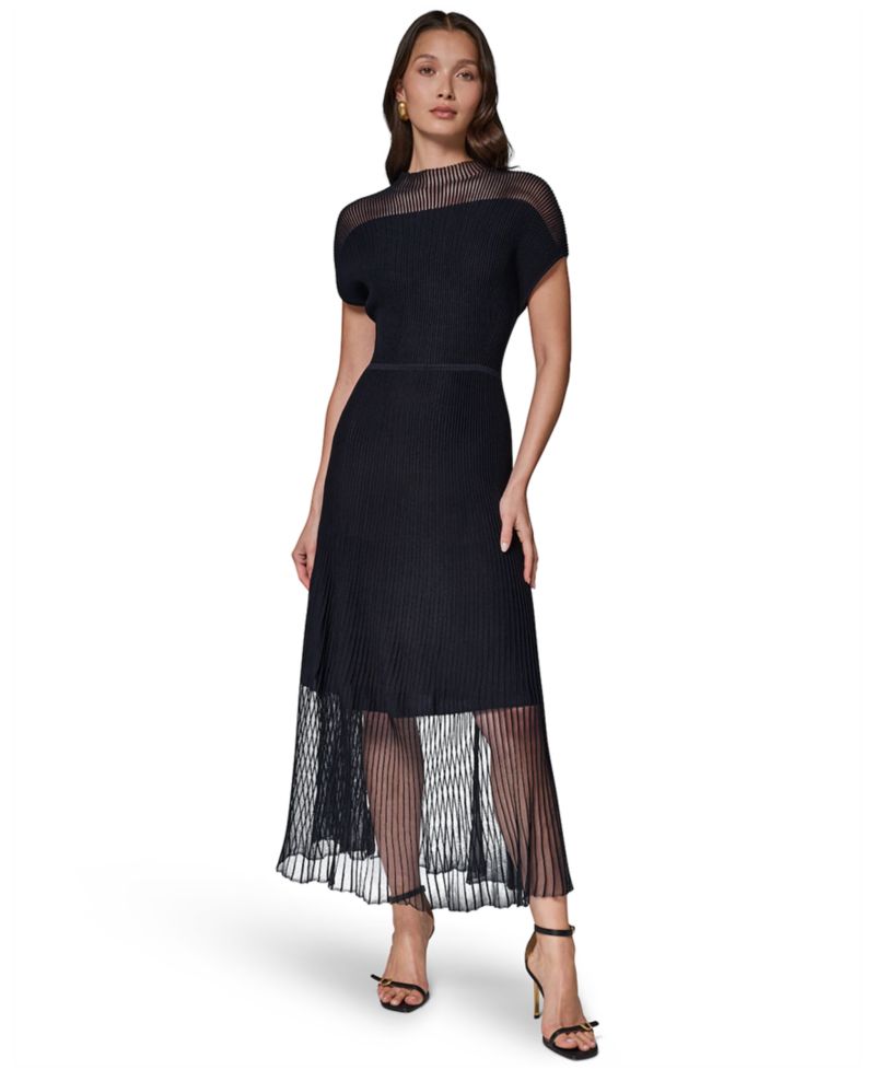Women's Mock Neck Midi Dress