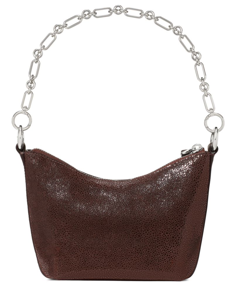 Halo Dot Chain Mini Suede Shoulder Bag