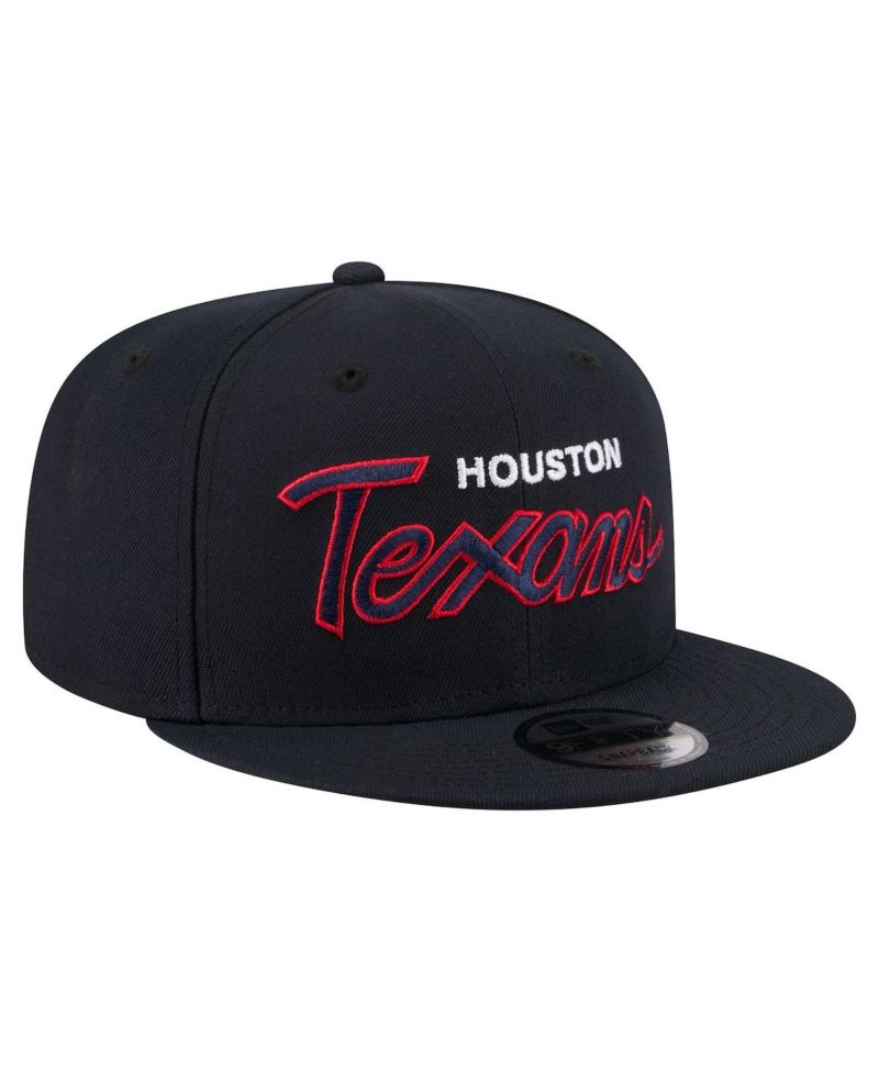 Men's Navy Houston Texans Core Team Script 9FIFTY Snapback Hat