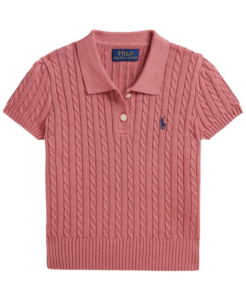 Girls' 2T-6X Short-Sleeve Polo Sweater