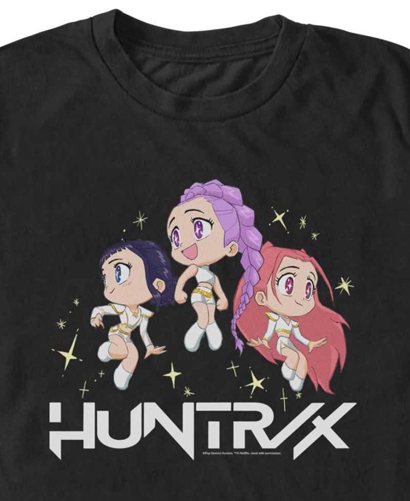 Men's K-Pop Demon Hunters Chibi Group Huntrix T-Shirt