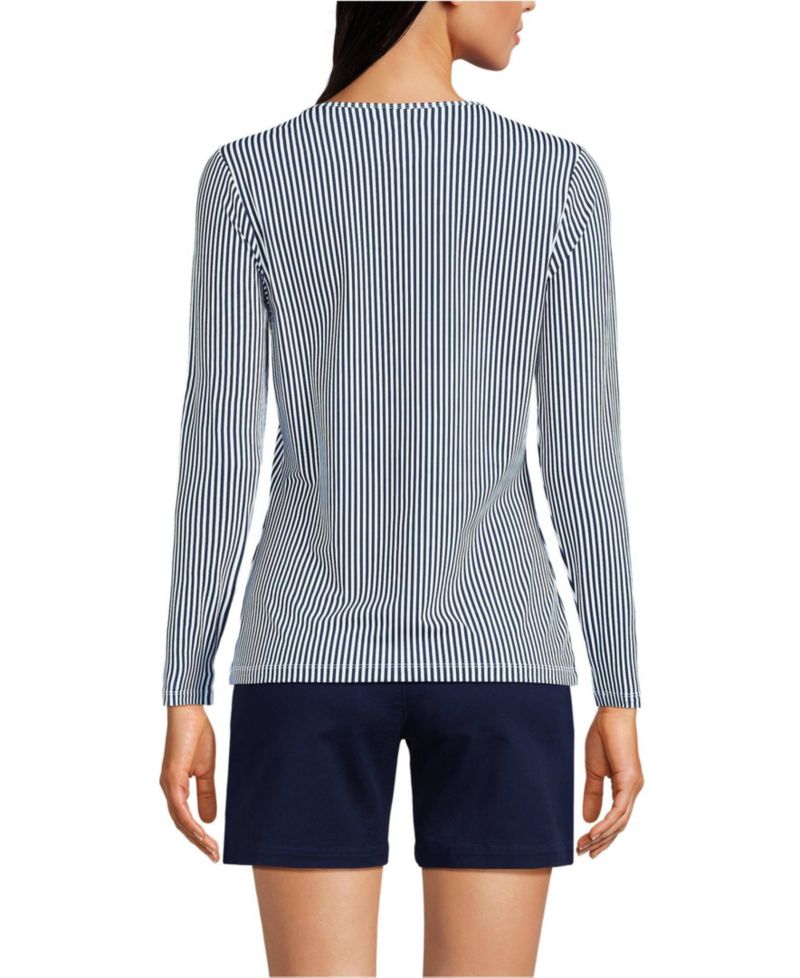 Women's Long Sleeve Crewneck Garden Tee - Sunshade UPF 50 Quick Dry