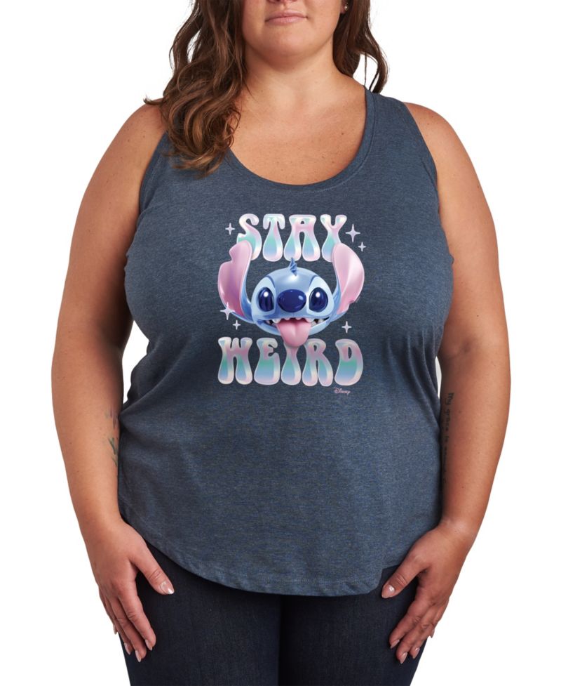 Plus Size Lilo Stitch Stay Weird Graphic Tank Top
