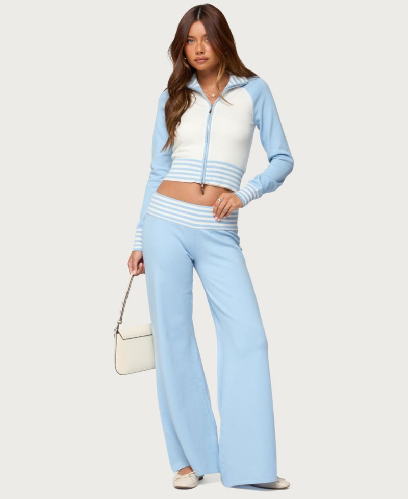 Women's Clarisse Stripey Flared Knit Pants