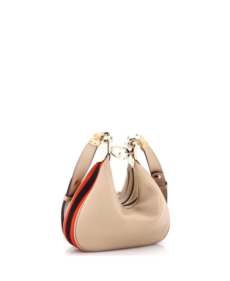 Small Attache Shoulder Bag Leather