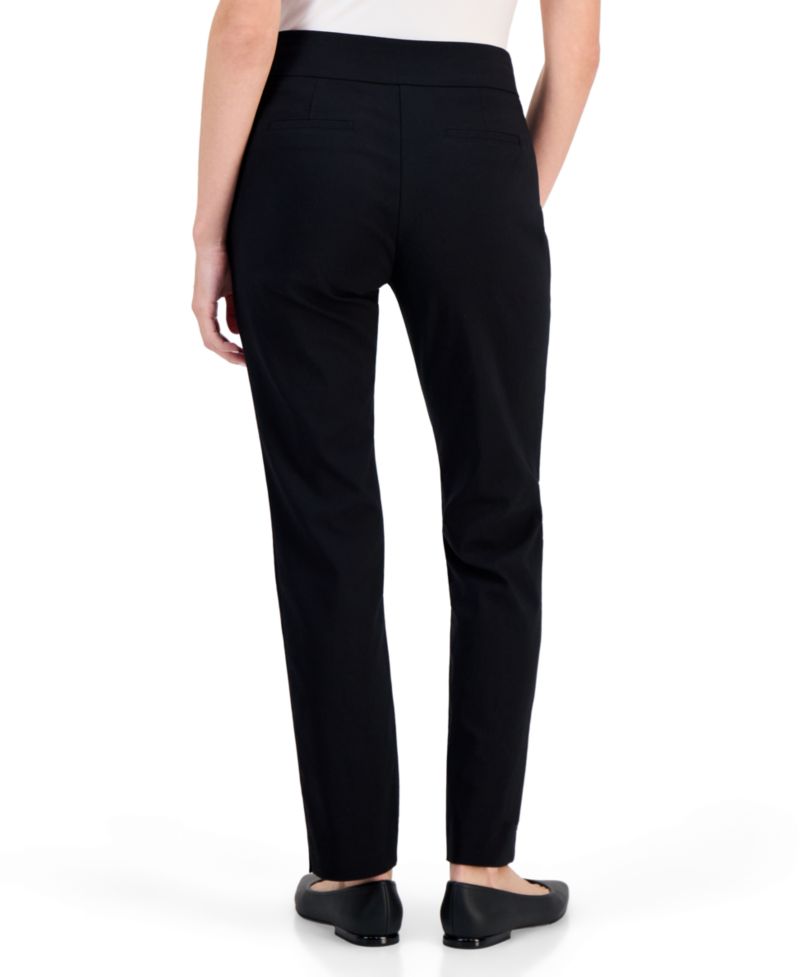 Petite Tummy-Control Cambridge Stretch Slim-Leg Pants