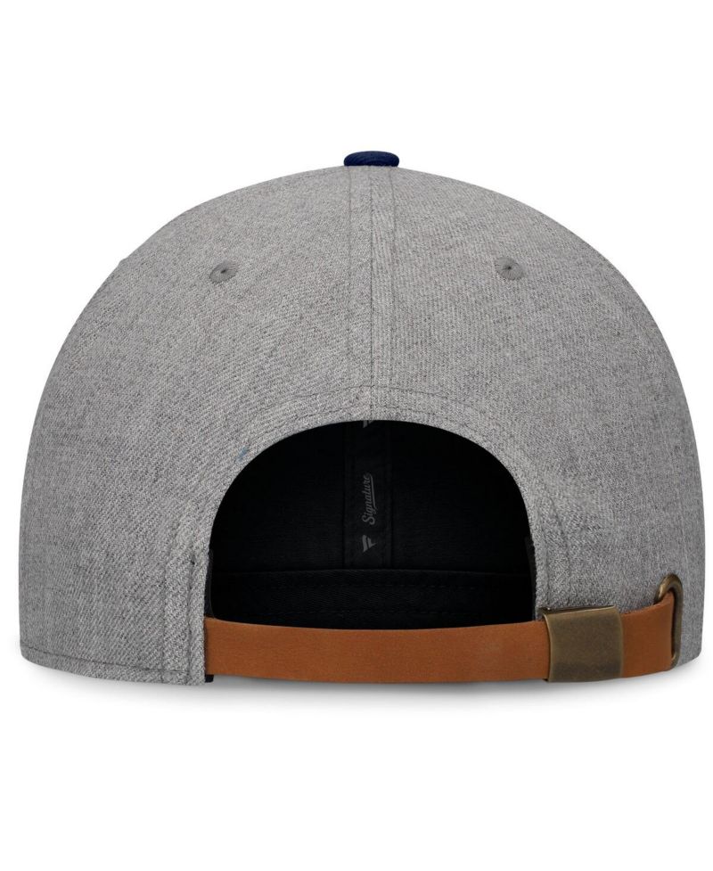 Men's Heather Gray Washington Capitals Elements Flat Brim Leather Strap back Hat