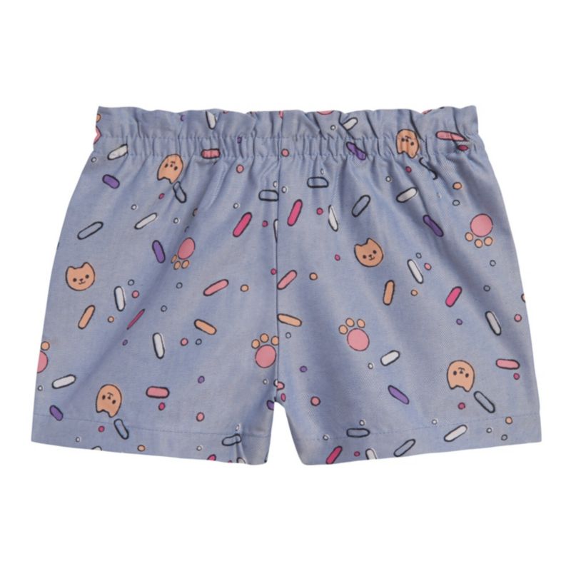 Little Girls Dreamworks T-Shirt and Chambray Shorts Outfit Set