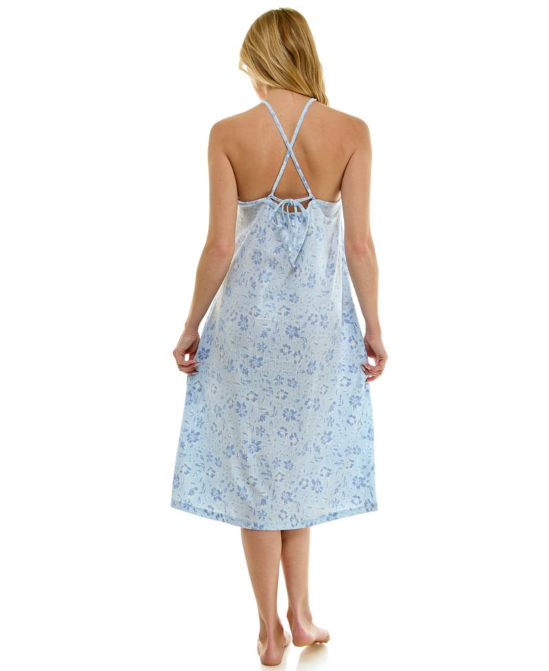 Women's Sleeveless Square Neck Midi Sleep Chemise