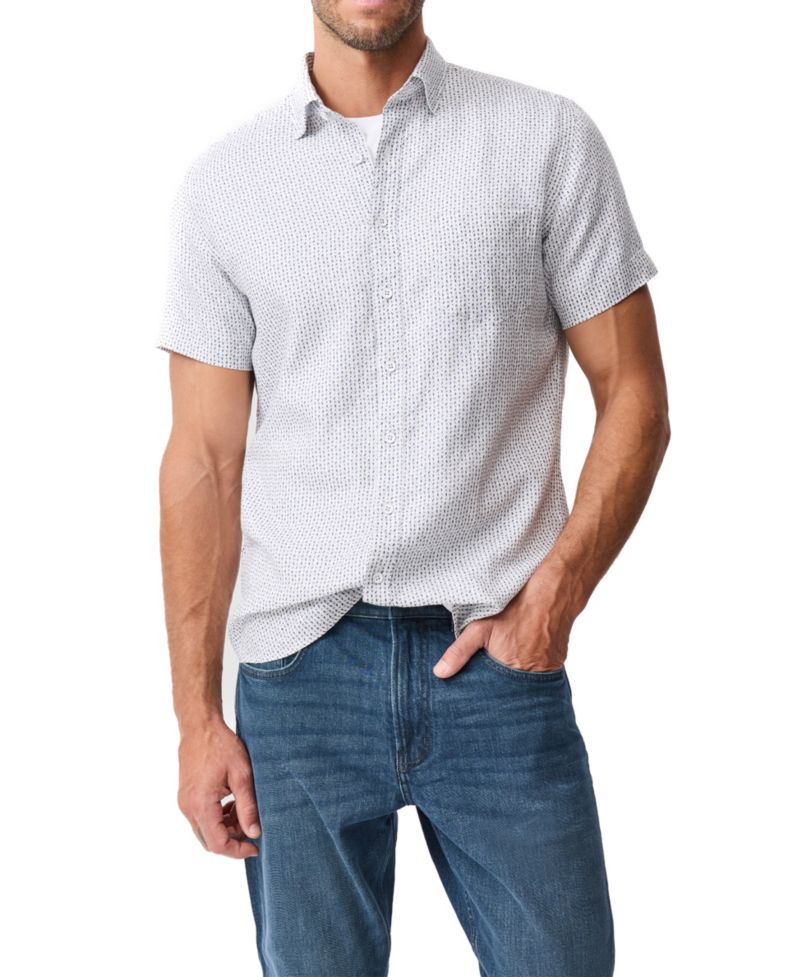 Men's Short-Sleeve Featherson Linen Shirt