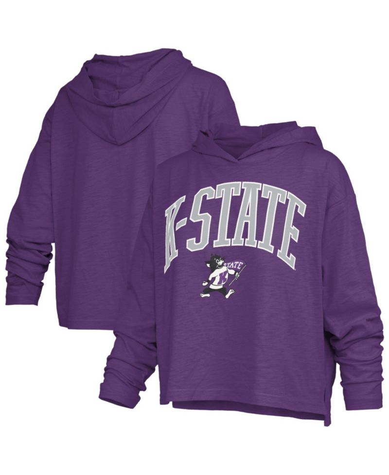 Women's Kansas State Wildcats Nelson Hooded Long-Sleeve Slub T-Shirt