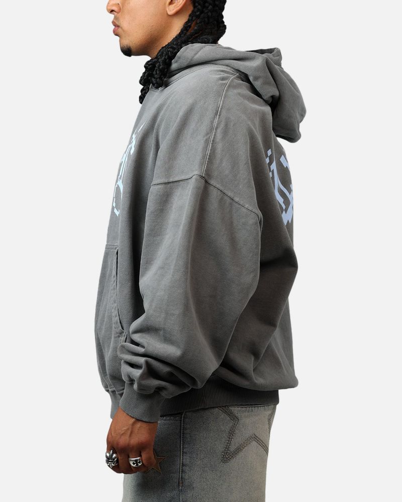 Men's Game Over Hoodie Sweatshirt - Washed Charcoal L