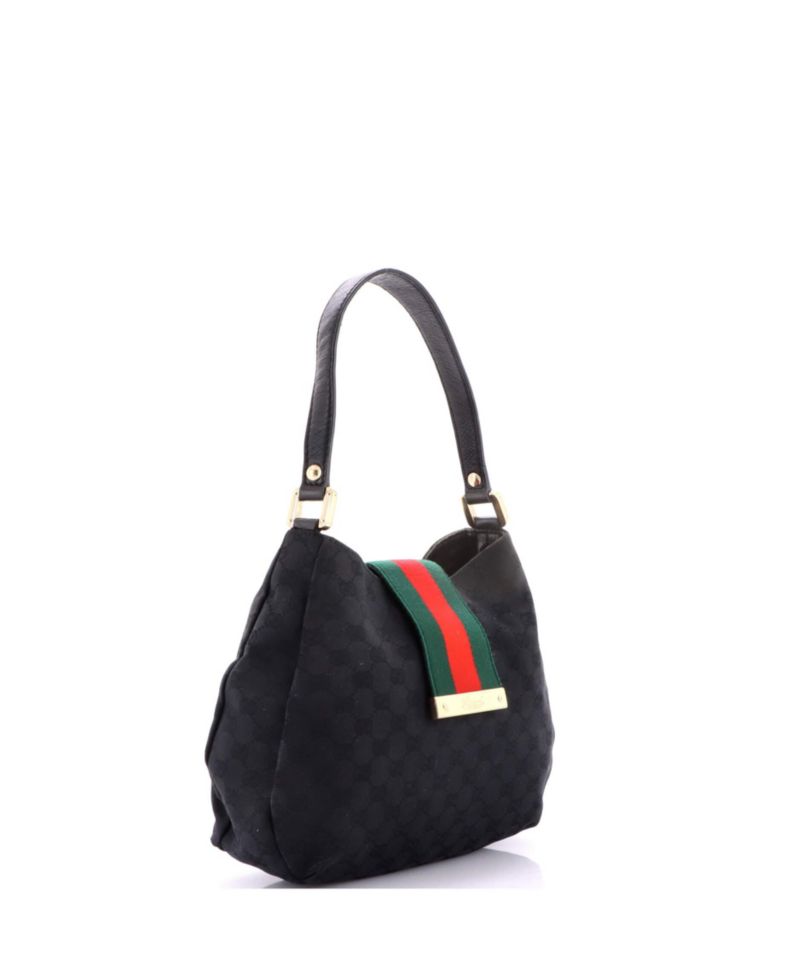 Medium New Ladies Web Hobo GG Canvas