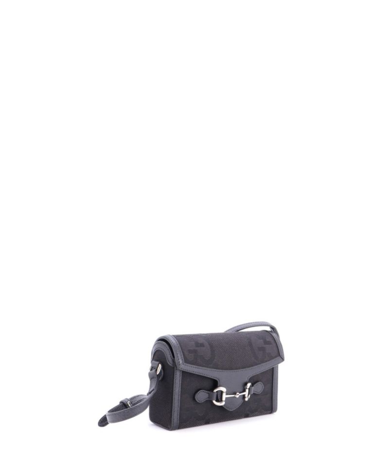 Mini Horsebit 1955 Flap Crossbody Bag Jumbo GG Canvas