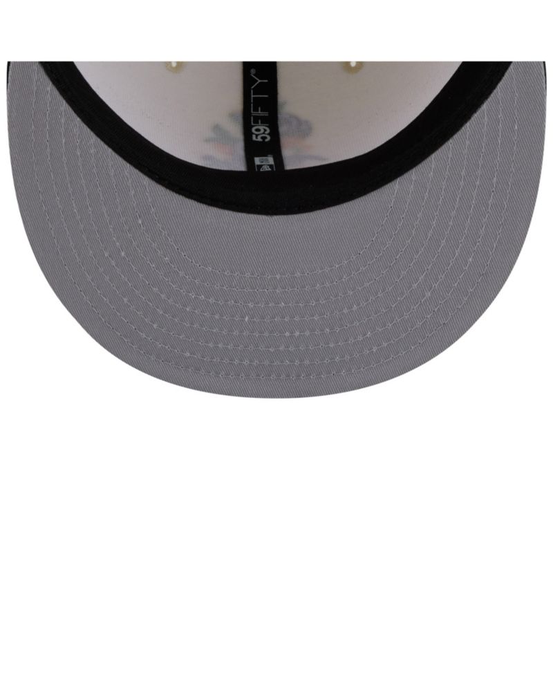 Men's White/Black Chicago White Sox Blossom 59FIFTY Fitted Hat