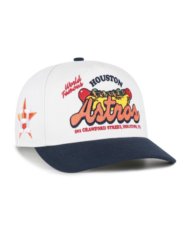 Men's '47 White/Navy Houston Astros Glizzy Collection Hitch Adjustable Hat