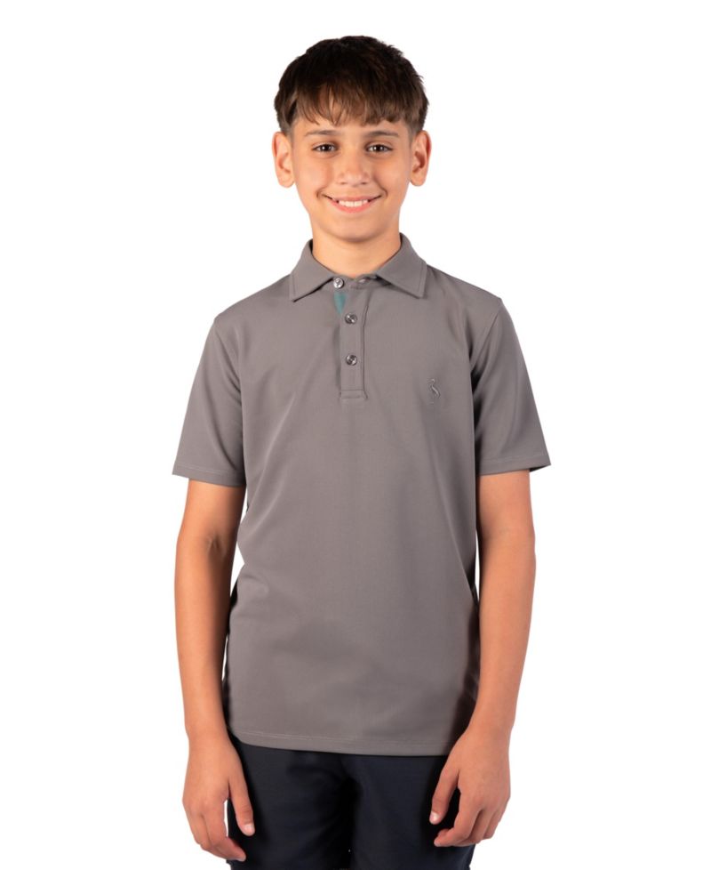 Big Boys Micro Grid ( 8 to 18 -20 )Textured Performance Polo