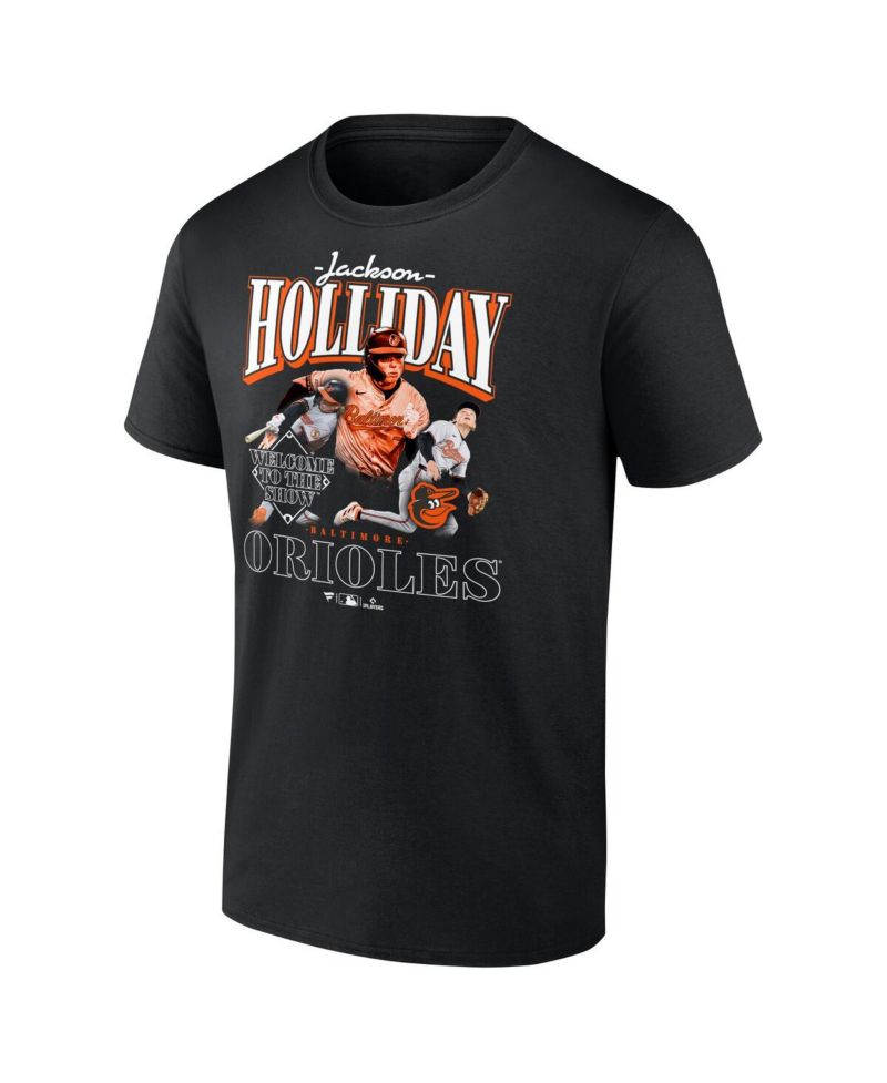 Men's Jackson Holliday Black Baltimore Orioles Welcome to the Show T-Shirt