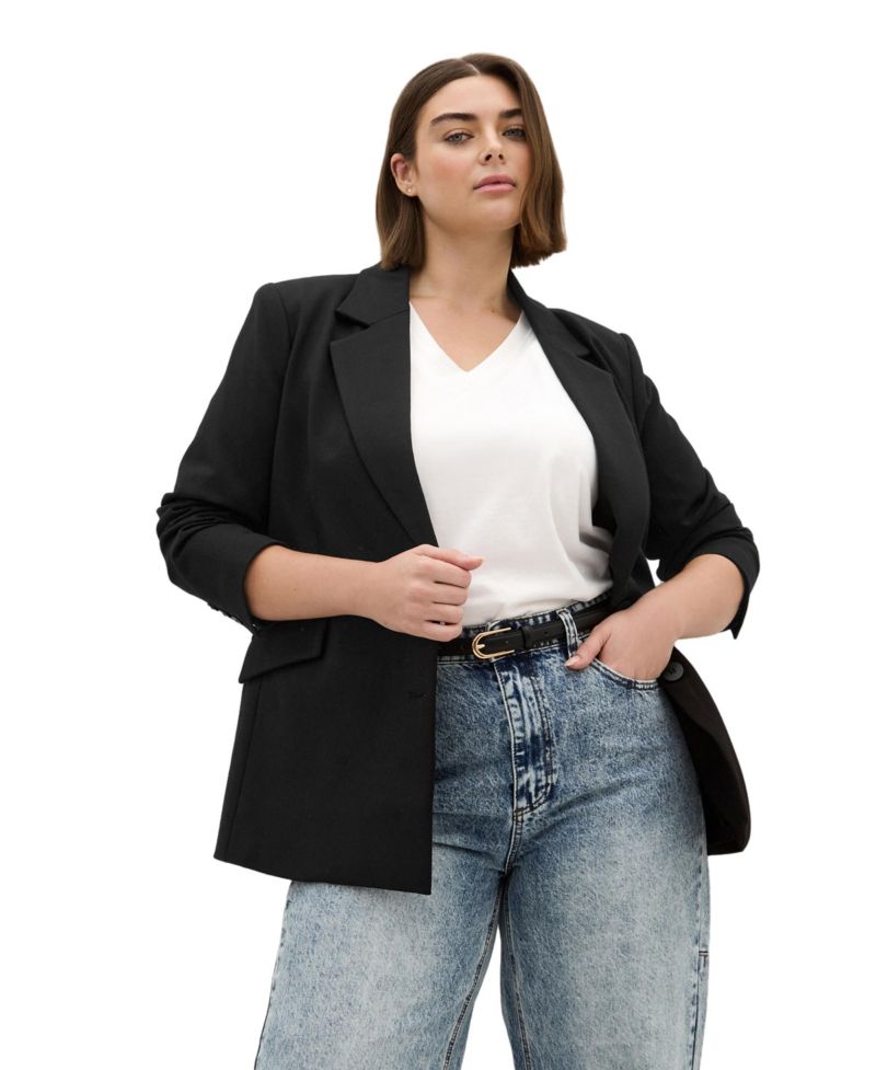 Plus Size Galactic Oversized Stretch Ponte Blazer