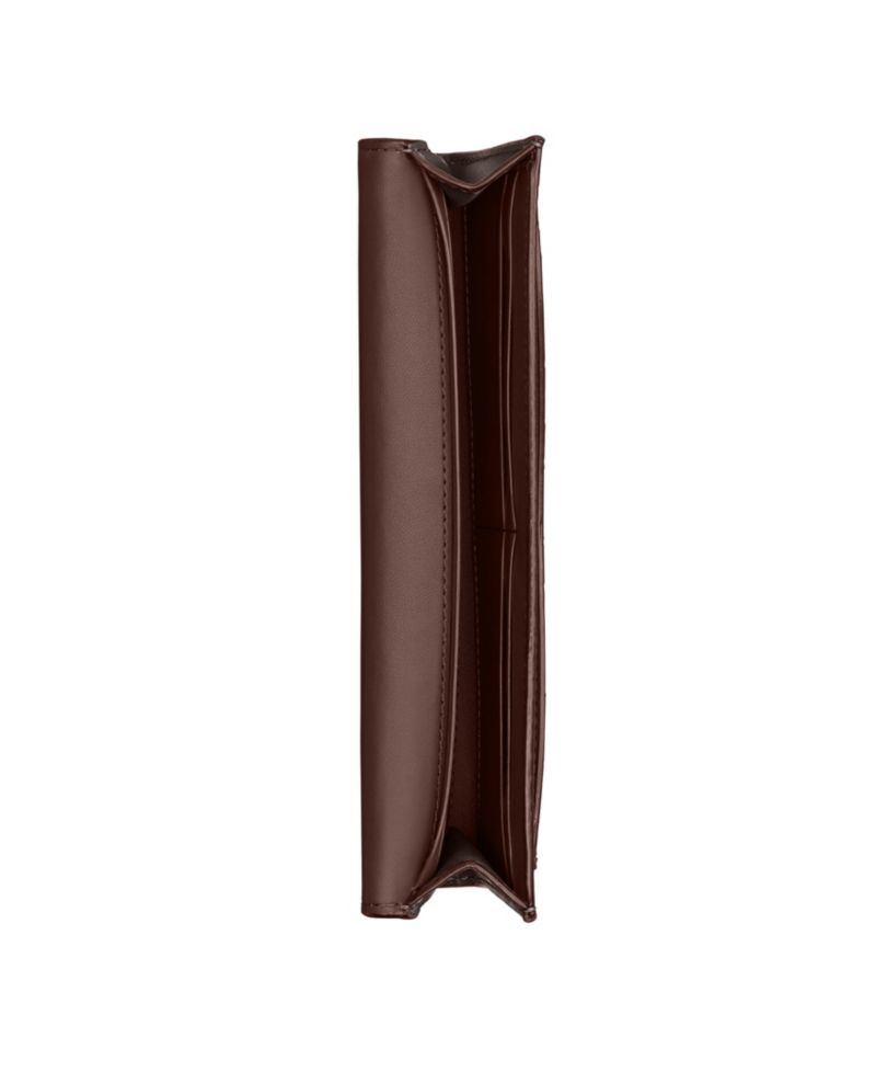 Mila Signature Coated Canvas Long Flap Wallet