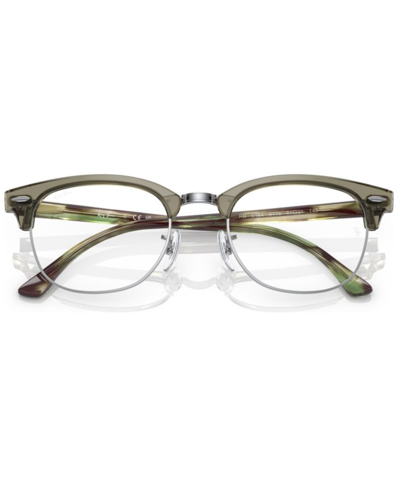 Unisex Square Plastic RB5154 Clubmaster Eyeglasses